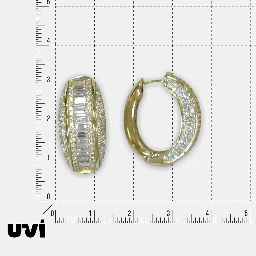 Серьги из желтого золота с бриллиантами